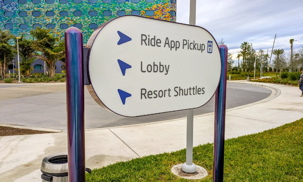A direction board for transportation facilties