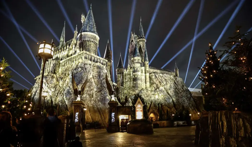 An iconic castle becomes the canvas for a breathtaking light show